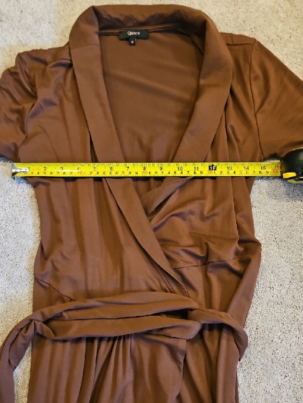 Quince Brown Maxi Wrap Dress - Picture 6 of 11